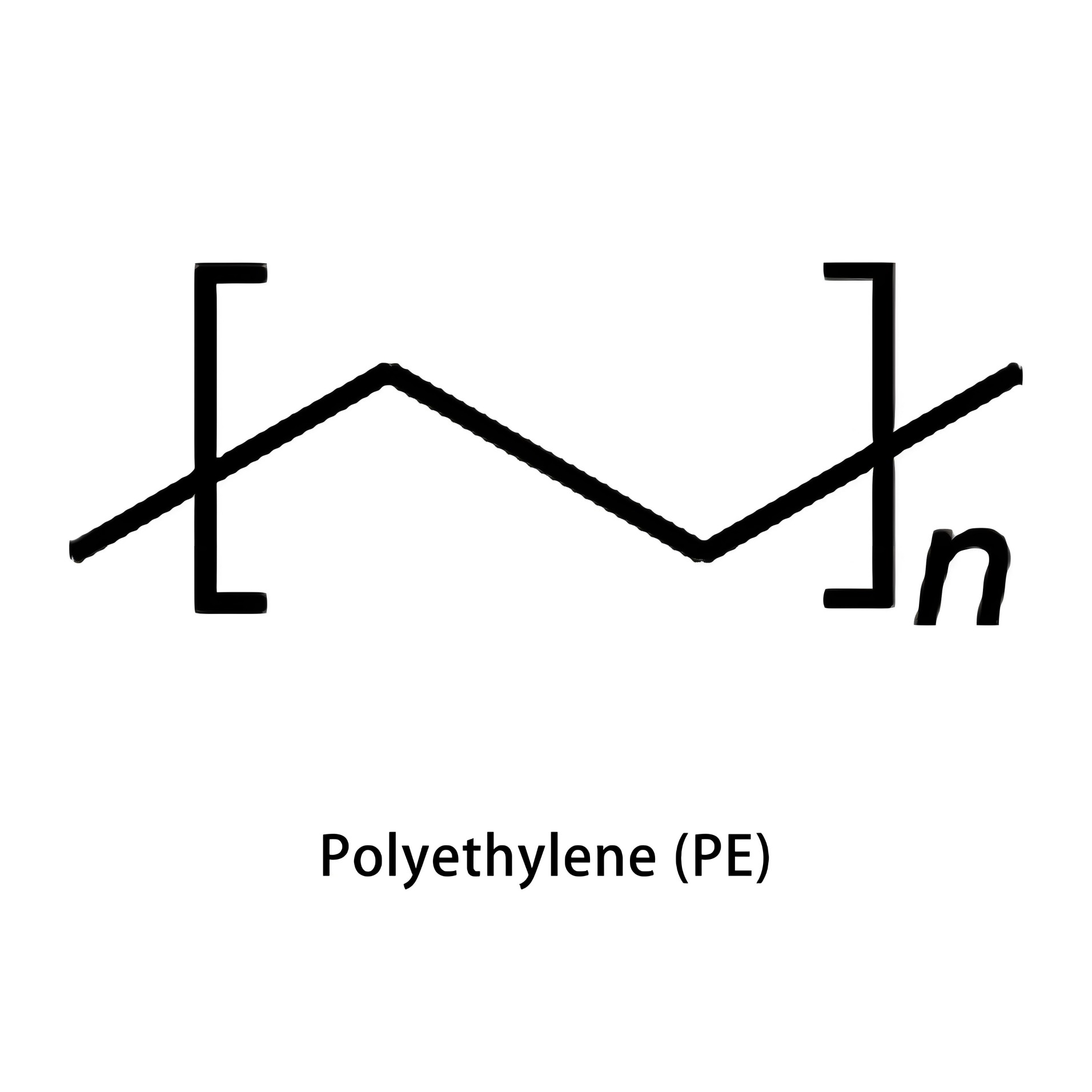 Comparison of polyethylene materials with industrial background