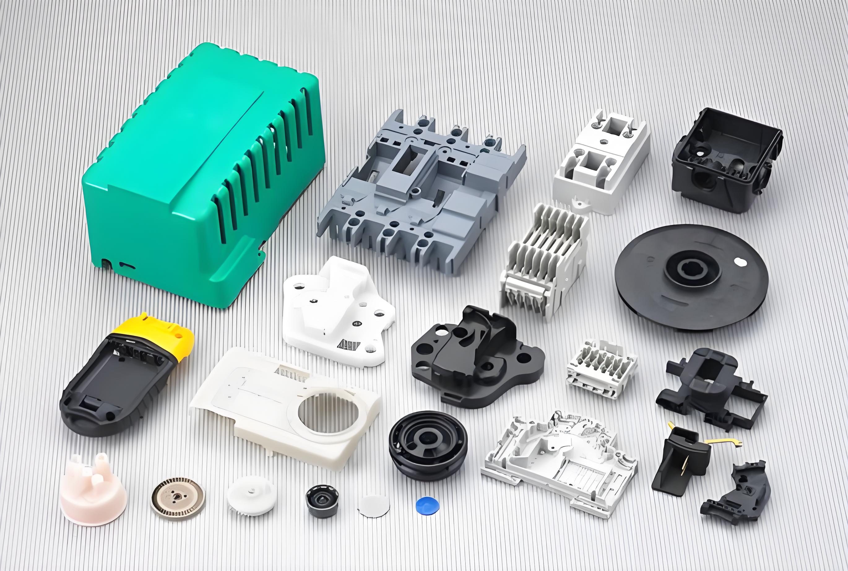 A collage of industries benefiting from precision injection molding