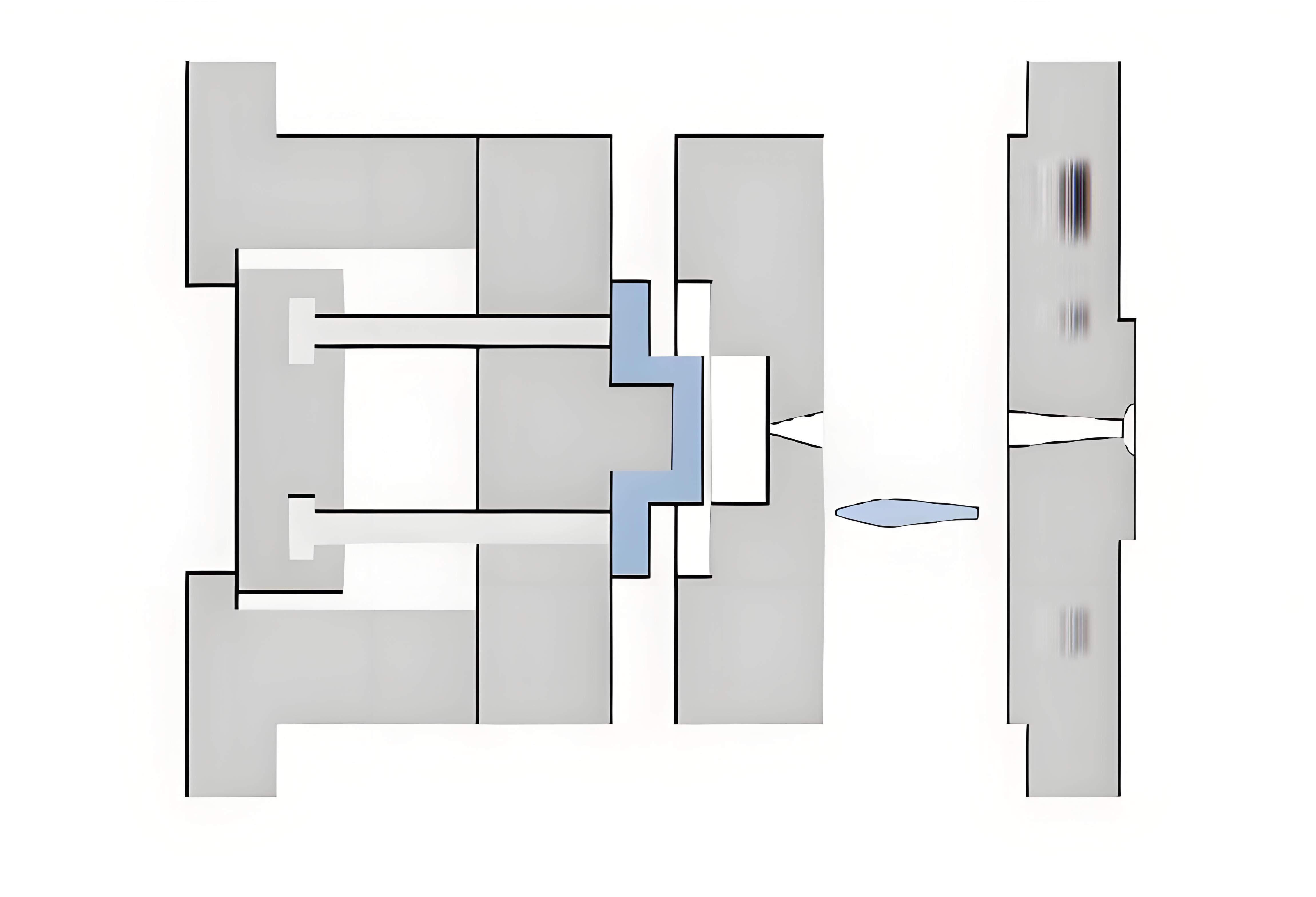 Close-up of an injection molding machine with a focus on the nozzle