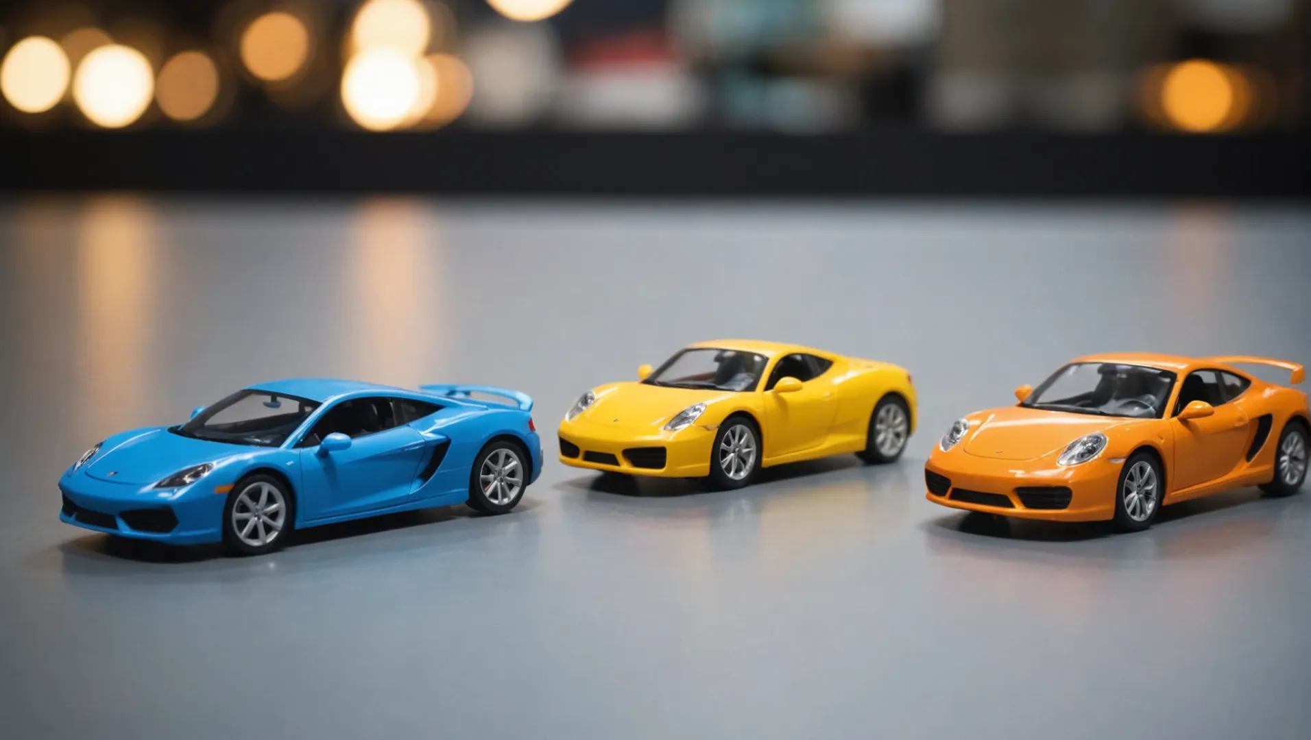 Various manufacturing techniques for plastic car toys displayed with each method's equipment.