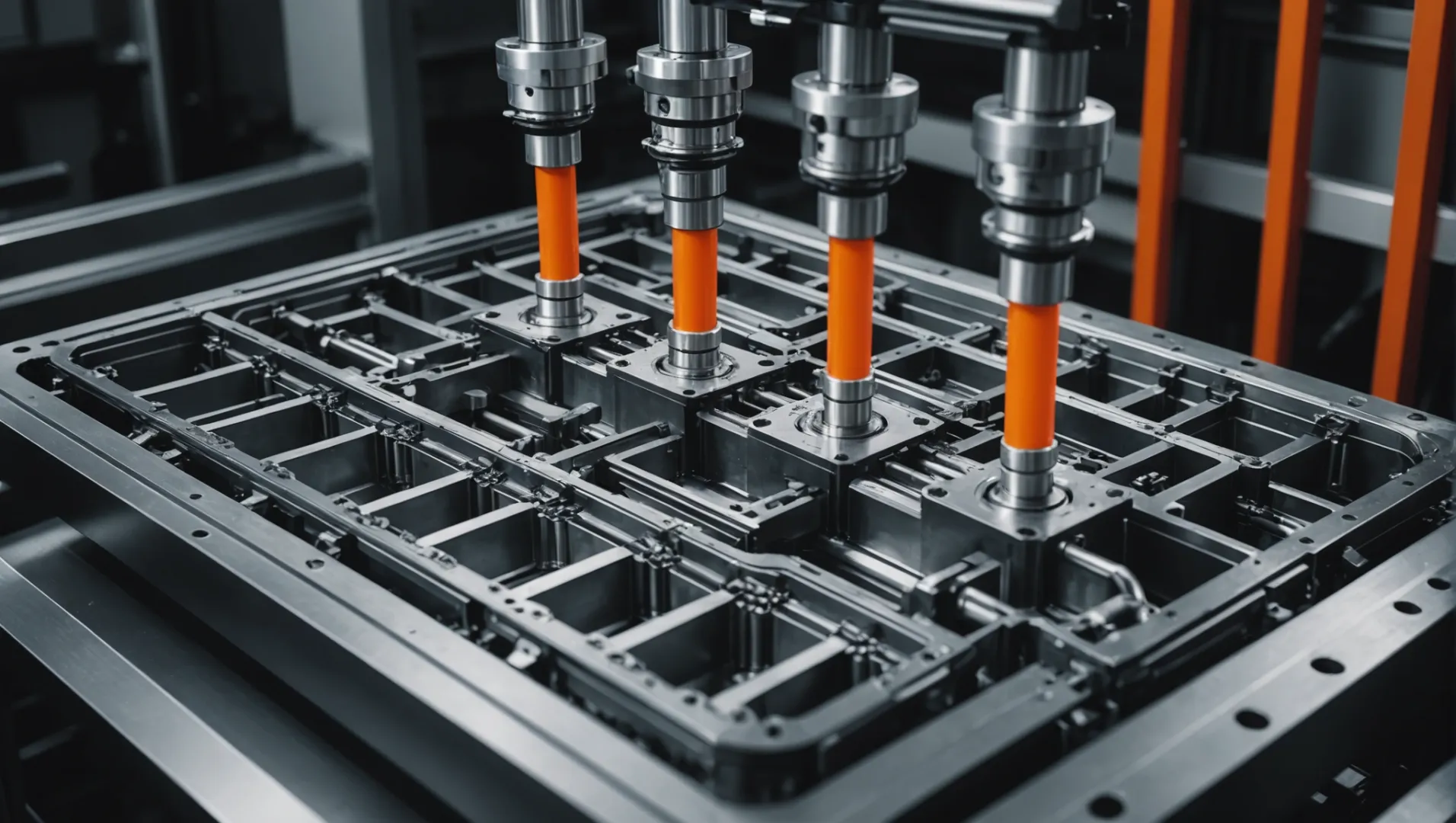 Illustration of balanced runner layout in injection molding