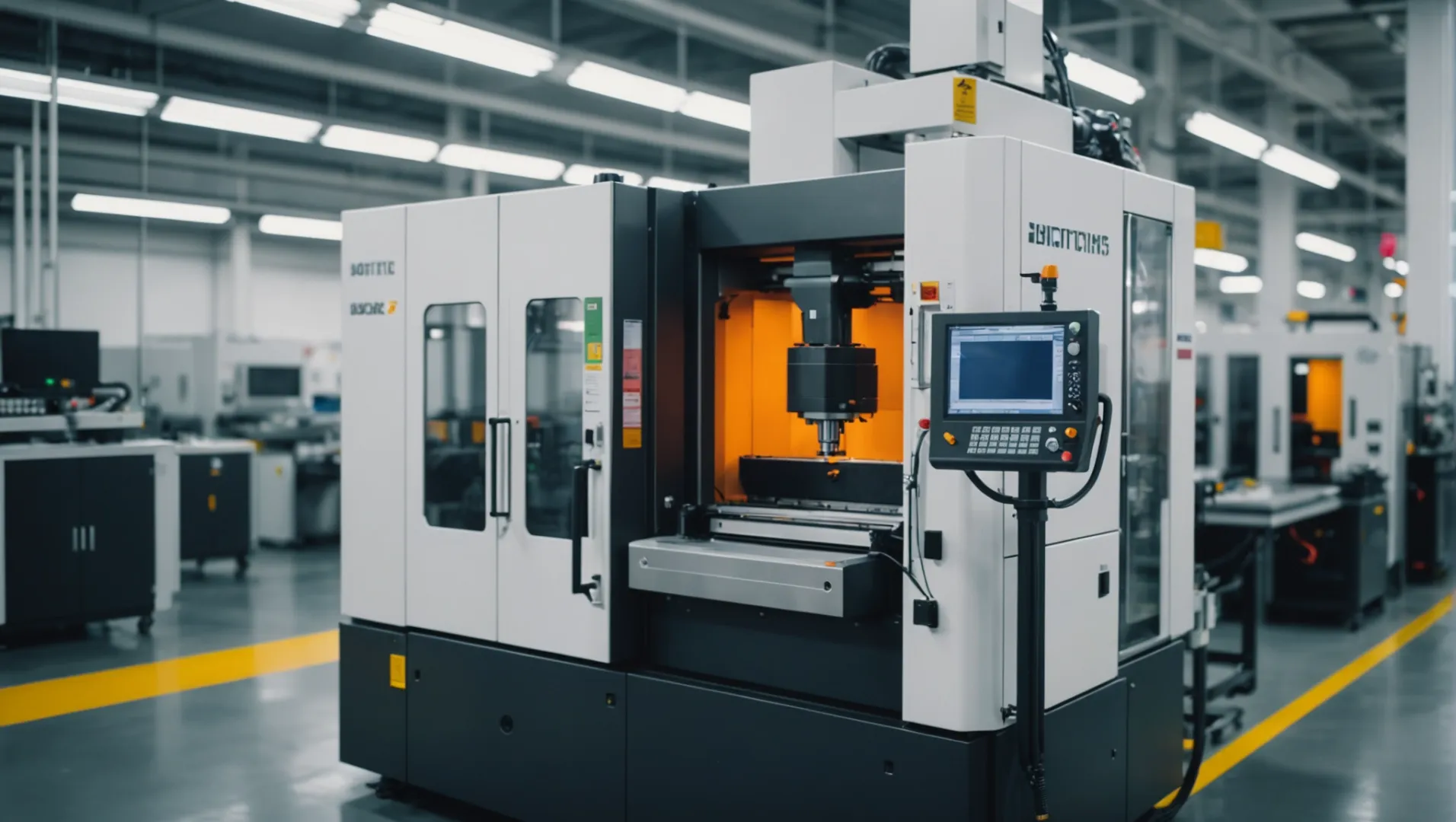 High-speed injection molding machine in action