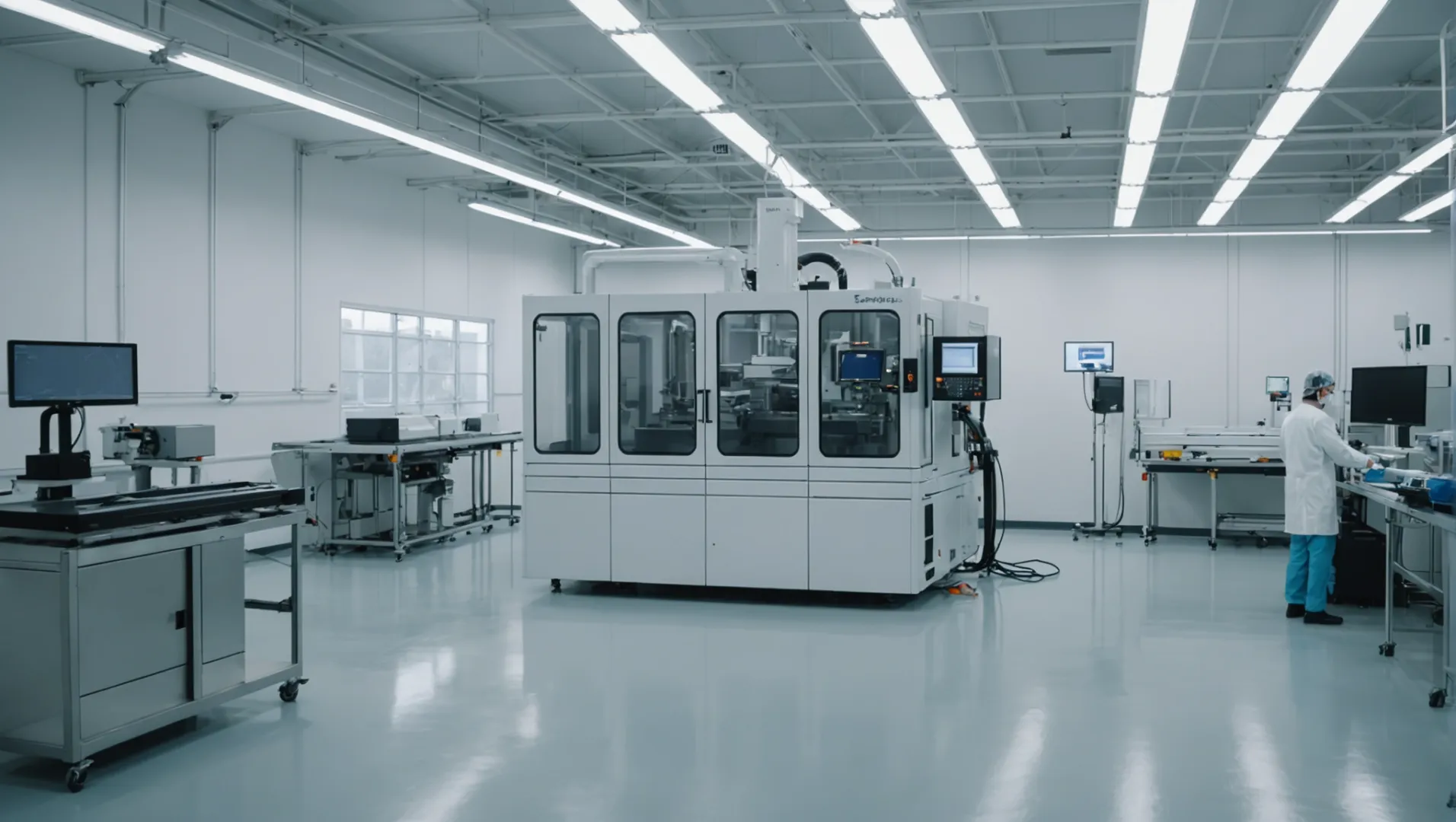 Injection molding machine in a controlled environment