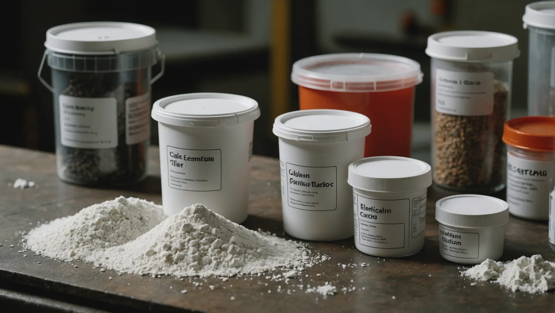 A close-up of various filler materials used in injection molding