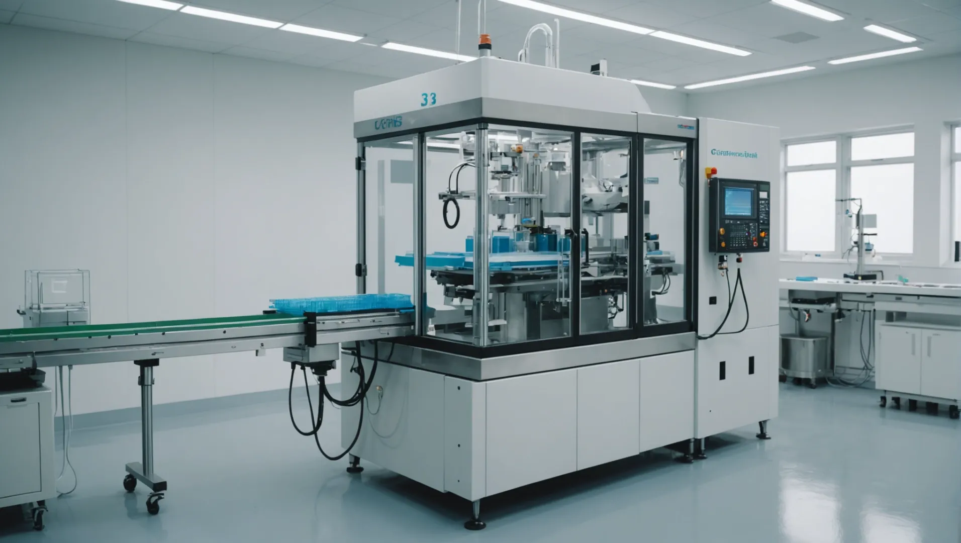 Injection molding machine producing medical devices with precision