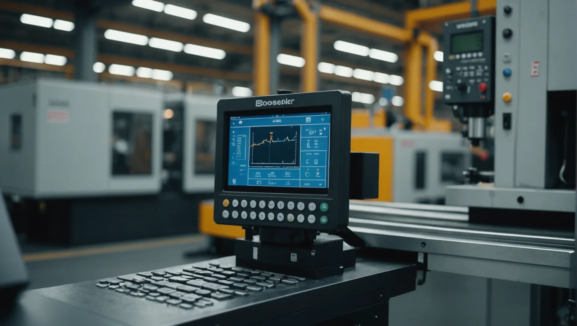 Injection molding machine with parameters display