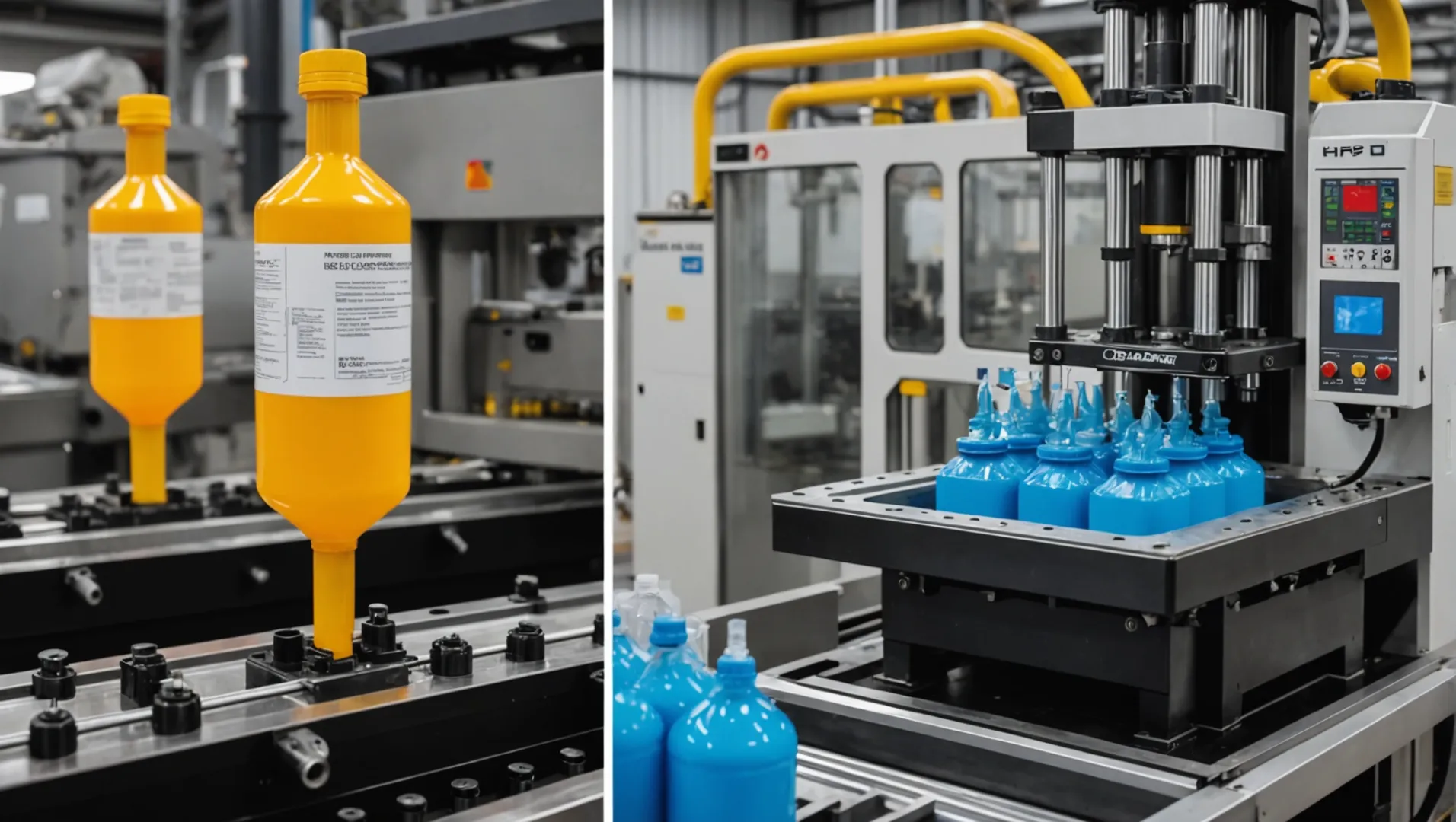 Comparison of injection molding and blow molding for HDPE bottles