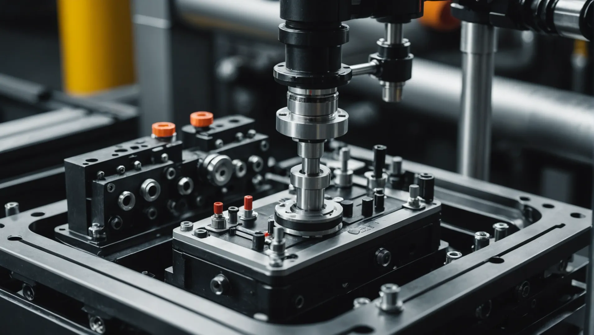 Diagram of mechanical structure adjustments in injection molding