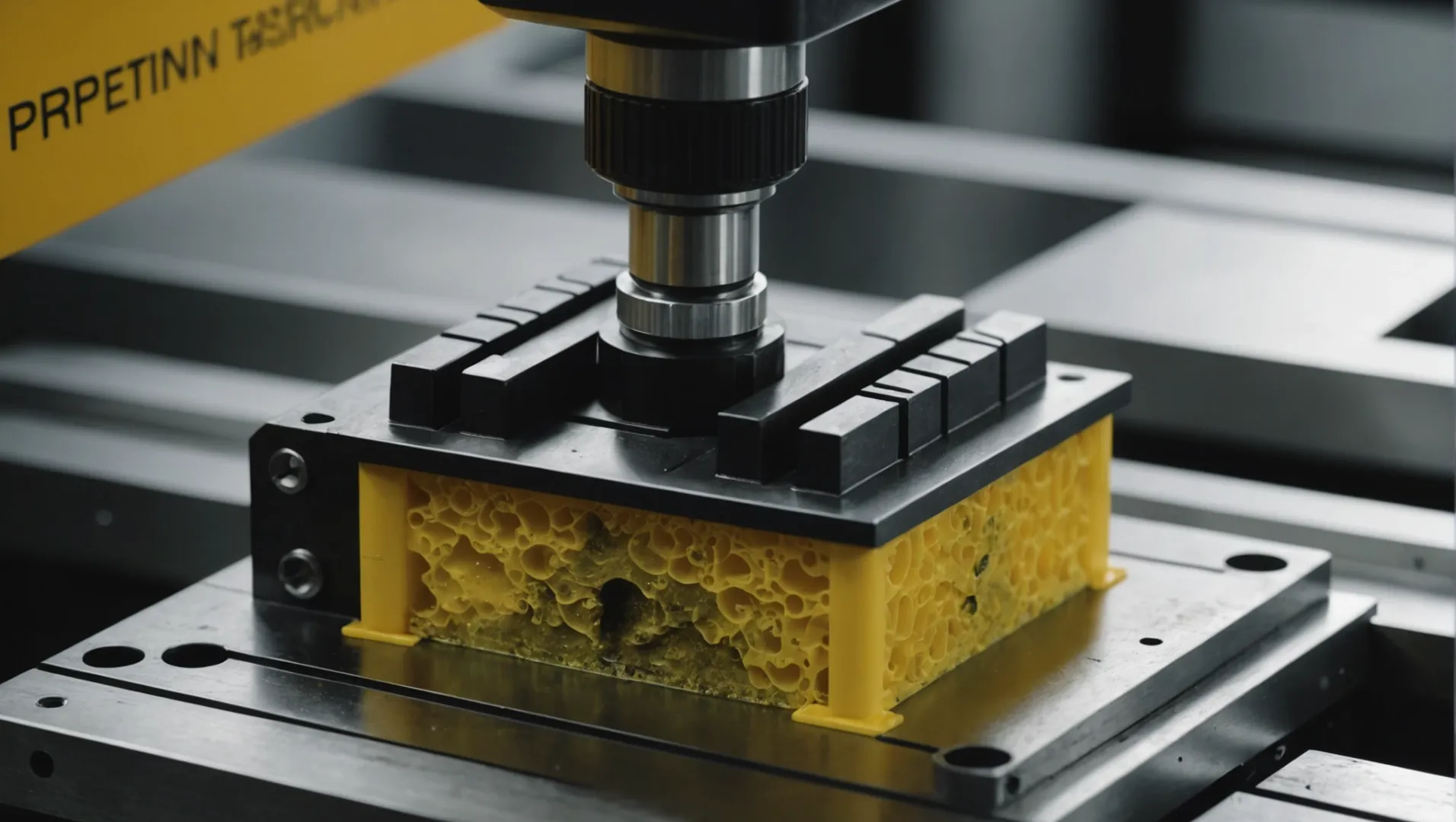 Diagram showing mold design impacting clamping force in injection molding