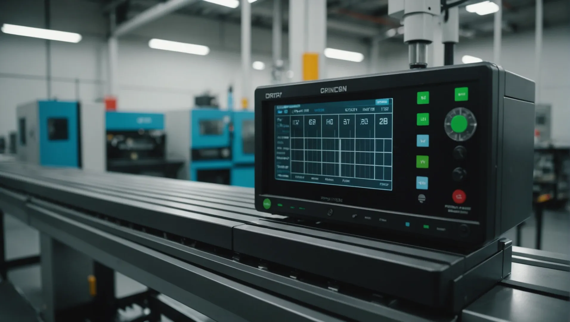 Injection molding machine with temperature control display