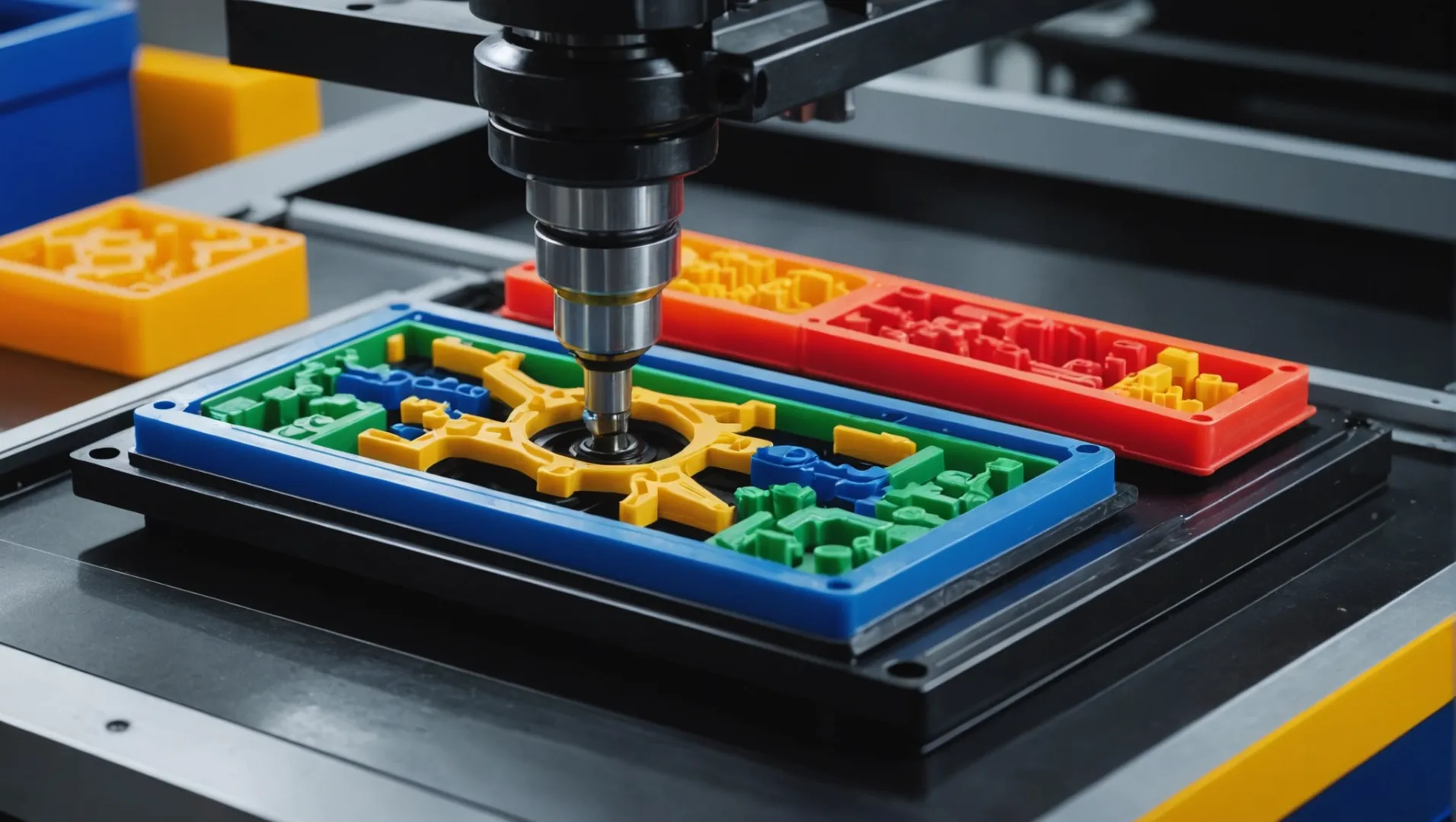 Multi-color injection molding process with vibrant plastic parts