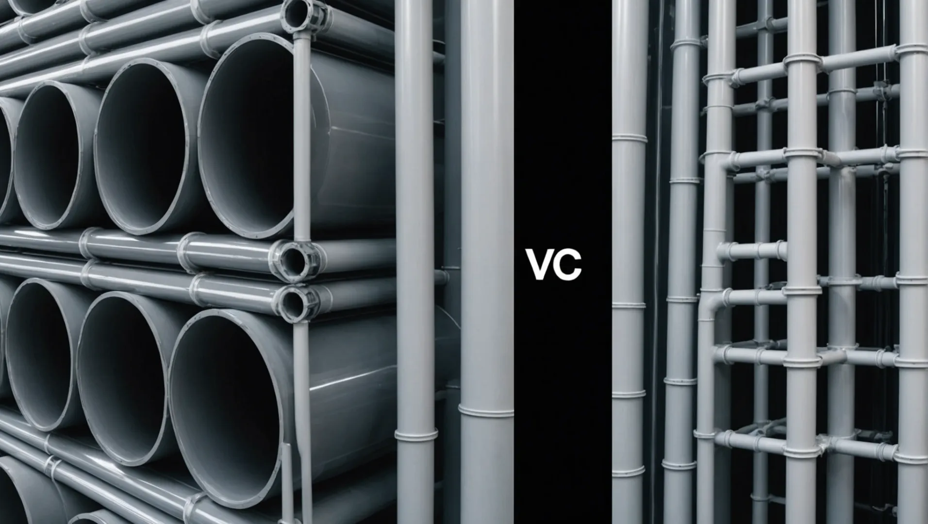 Illustration showcasing the applications of rigid and plasticized PVC in various industries.