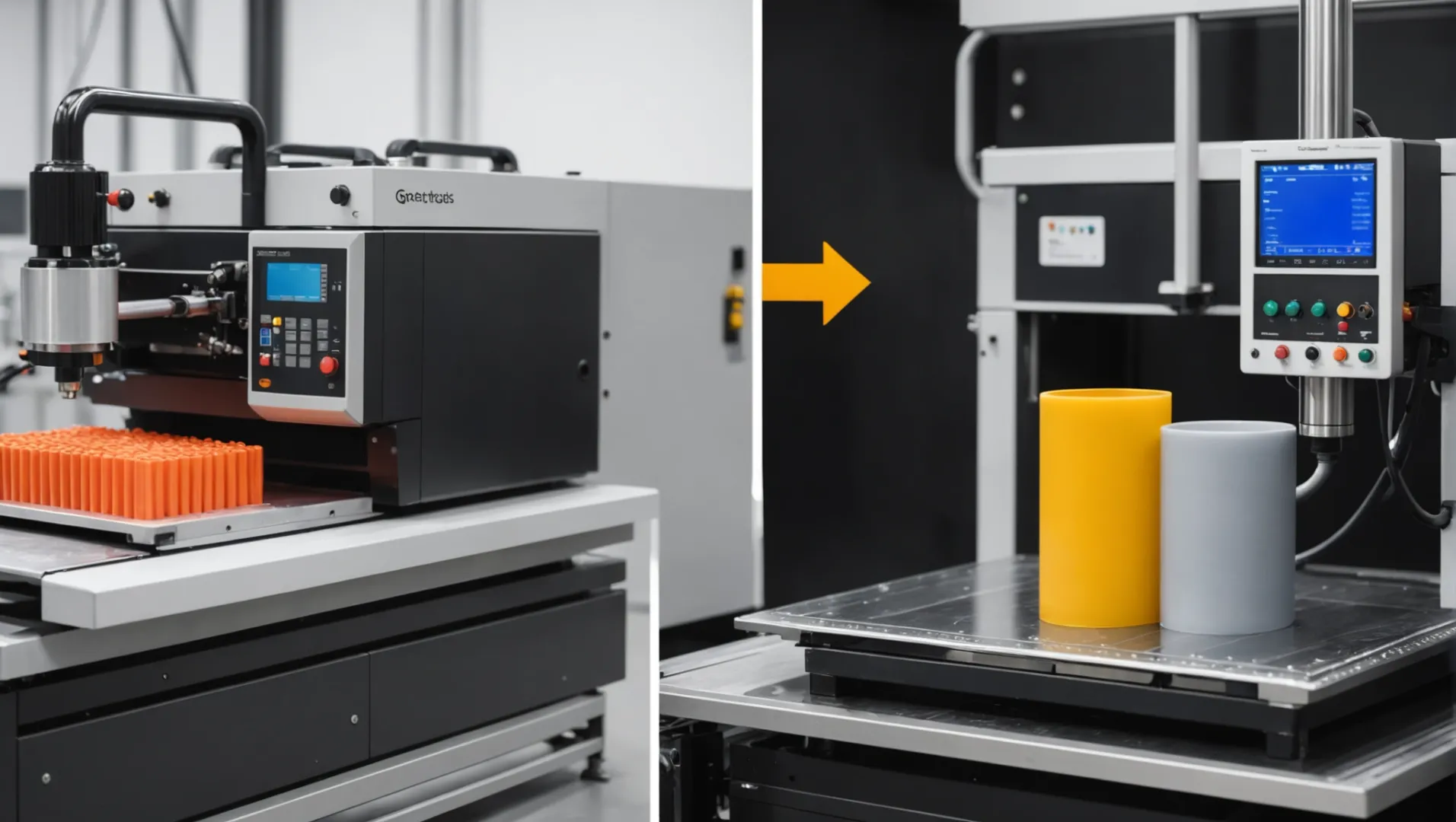 Illustration of molding temperatures for thermoplastics and thermosetting plastics