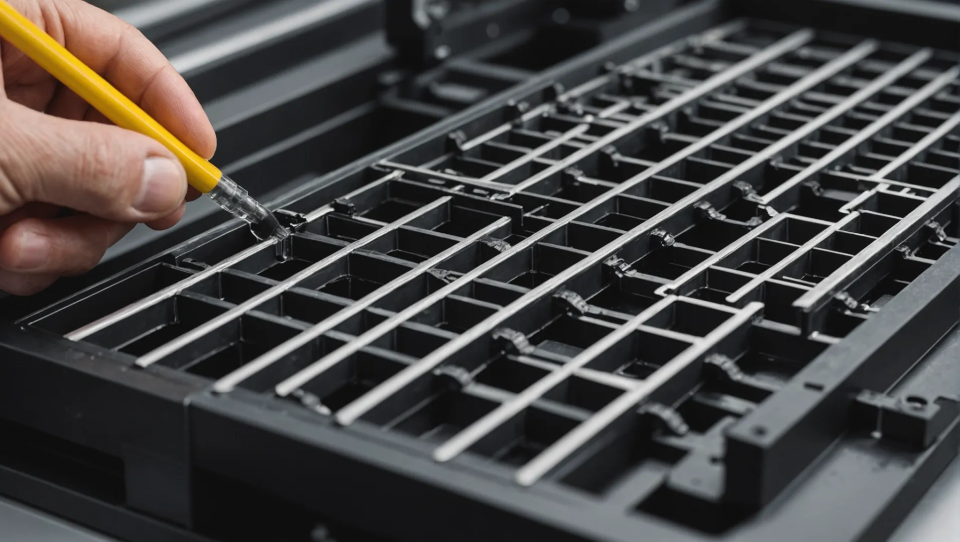 Illustration of injection molding with thermosetting plastics